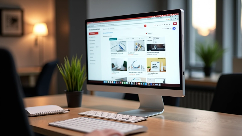 CMS portfolio beheer interface met drag-and-drop builder op groot scherm