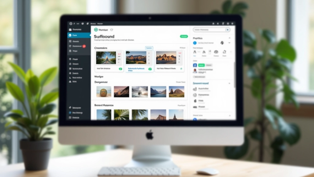 WordPress dashboard met Elementor visual builder, drag-and-drop interface met portfolio template elementen